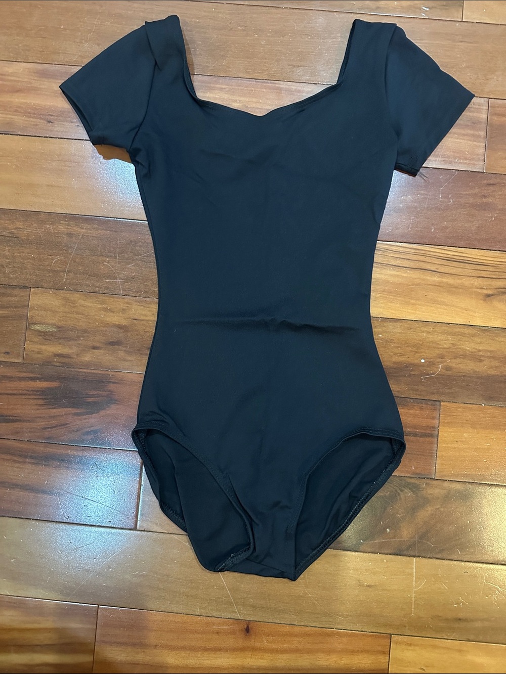 Capezio Black Short Sleeve Adult Dance Leotard